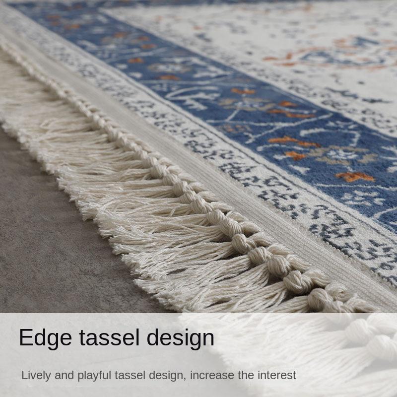 VIKAMA Moroccan Vintage Carpet Soft Living Room Coffee Table Blanket Home Decor Wash Bedroom Study Cloakroom Floor Mat Foldable