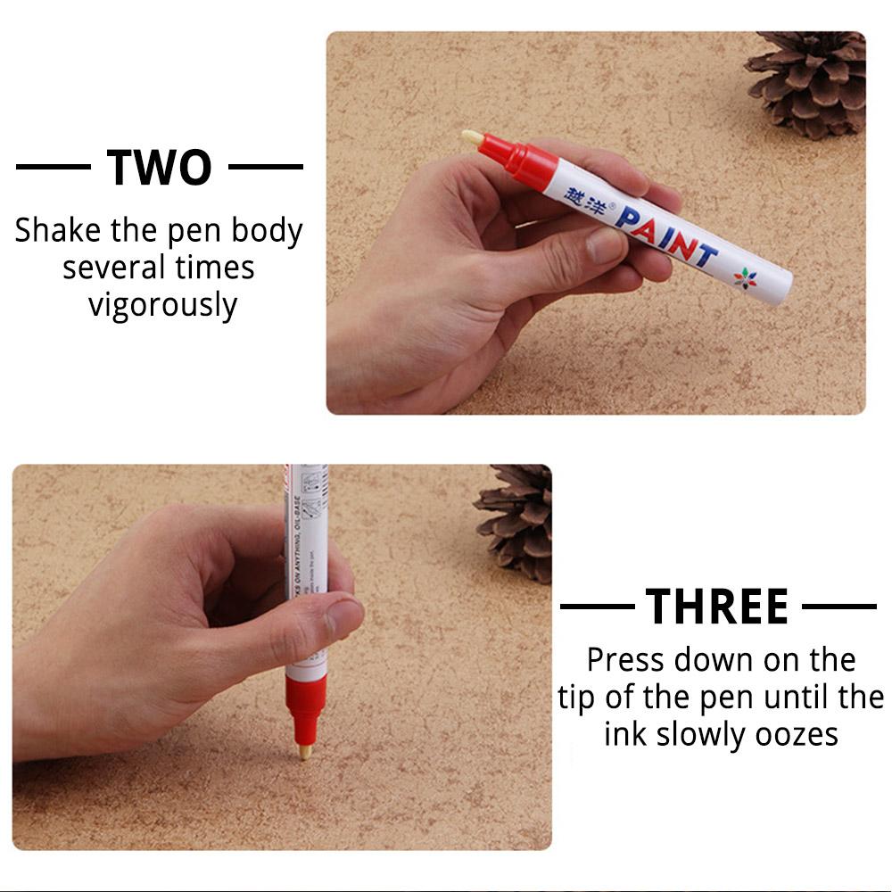 Colors Polishing Waxing Sponge Paint Marker Painting Pens Permanent Waterproof Tyres Cars Doodle Oil Pen Paint Cleaner Polishes