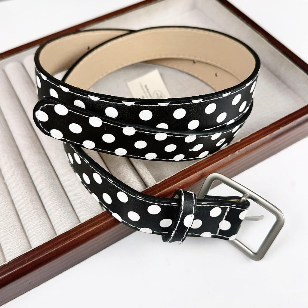 Punk Style Women's Polka Dot Leather Belt - Trendy & Versatile Fashion Accessory