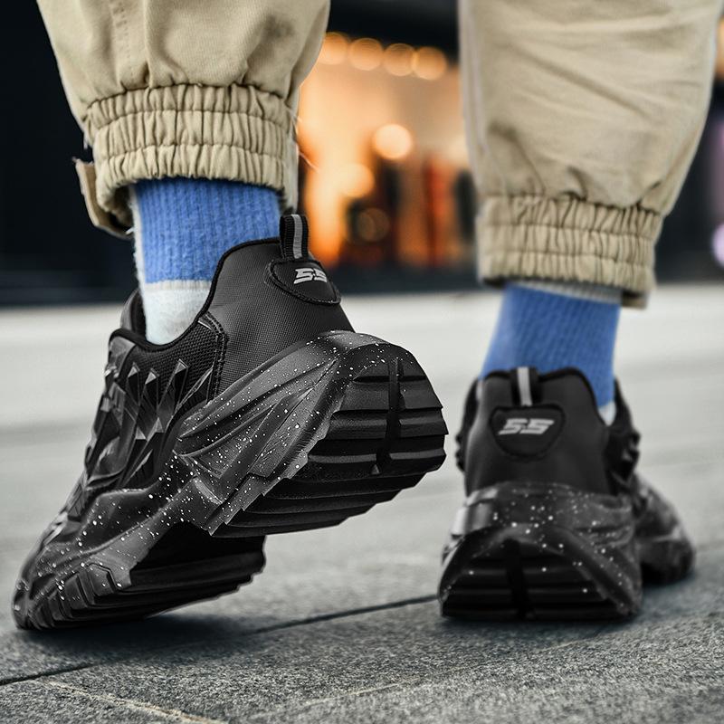 2025 New Men's Plus Size 46 47 Chunky Sole Sneakers Armor Design Comfortable Durable Running Athletic Unisex Casual Footwear