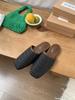 Fashion Summer Weave Mesh Hollow Sandals Women Flats Shallow 2025 New Beach Shoes Comfort Retro Female Slippers Designer Sandals Mules