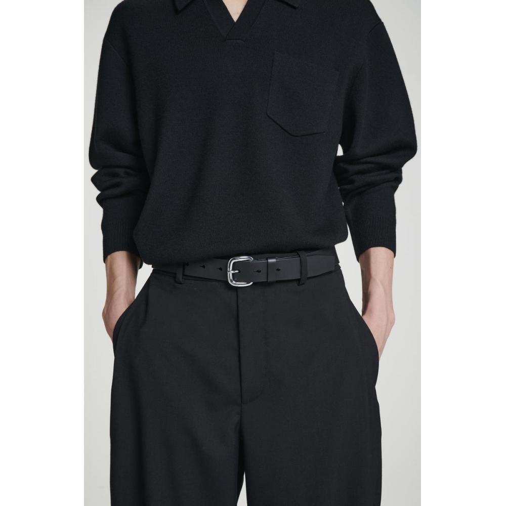 

Ремень из кожи Cos Japan Black/L