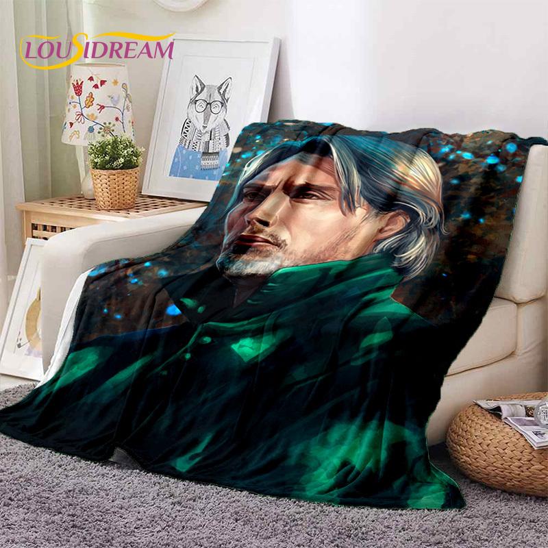 Mads Mikkelsen 3D Schauspieler StarSoft Decken, Warm halten Überwurfdecke Bequeme Decke für Picknick Betten Sofa Zuhause Schlafzimmer Geschenk Kind