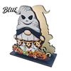 Halloween Napkin Holder Wooden Holder Ghost Pumpkin Decorative Tabletop Tissue Dispenser Desktop Paper Storage Organizer for Holiday Dinner