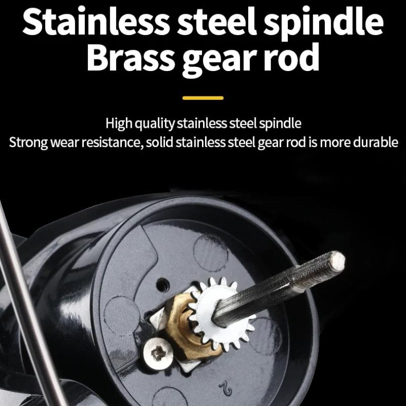 Portable All-metal Spool Fishing Reel Metal Spool Jigging Trolling Long Shot Casting and Salt Water Surf Big Sea Double Drag Spinning Rod Lure Reel