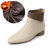 Autumn Winter Pointed Toe Leather Female Short Shoes Elegant With Low Heels Women'S Ankle Boots High Quality Trend  Booties