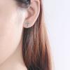 925 Silver Black Cross Stud Earrings For Woman Piercing Wedding Luxury Jewelry Accessories Money 925