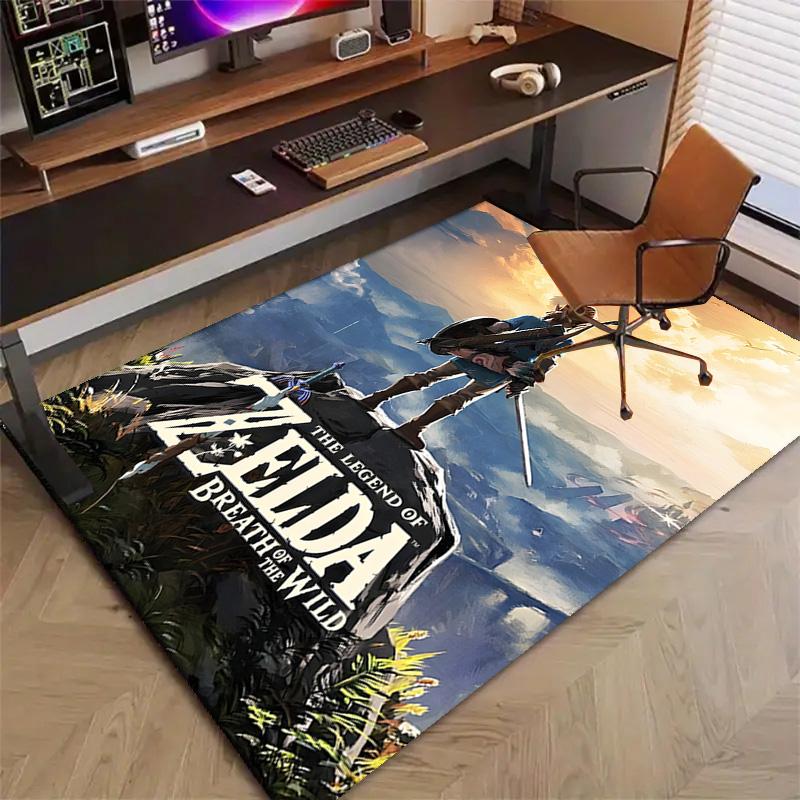 Game Zelda Printed Area Rug Carpet for Bedroom Living Room Home Decor Rugs Mat Non Slip Mat Rug for Bedside