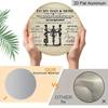 2D Flat, 1pc Round Aluminum Metal Sign, To My Dad & Mom from Daughter, Family Appreciation Quote with Parents & Child Silhouette, Heartwarming