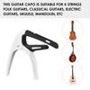 Portable Zinc Alloy Guitar Capo Professional Guitar Tone Changer with Guitar Pick for Acoustic