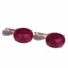 Purple Gold Inlaid Egg Surface Redstone Earrings Light Luxury Temperament Rose Gold Plated Earrings