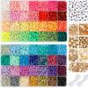 48-Color Soft Pottery Sheet Letter Bead Kit 6Mm Clay Bead Diy Jewelry Accessories Handmade Bracelet Beaded Material