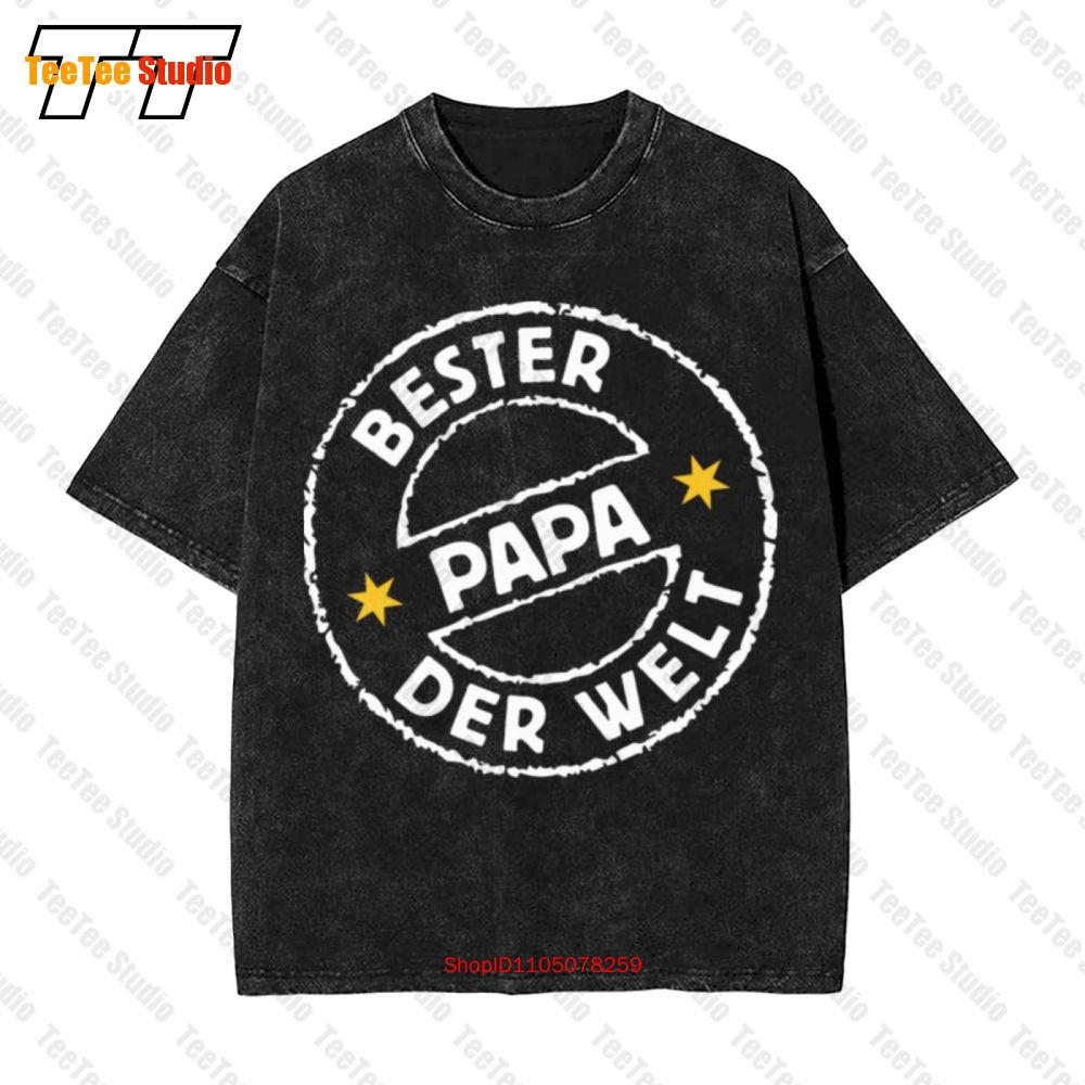 Bester Papa Le Monde Anniversaire Fete Des Peres Cadeau Vintage Oversized TShirt UWA S