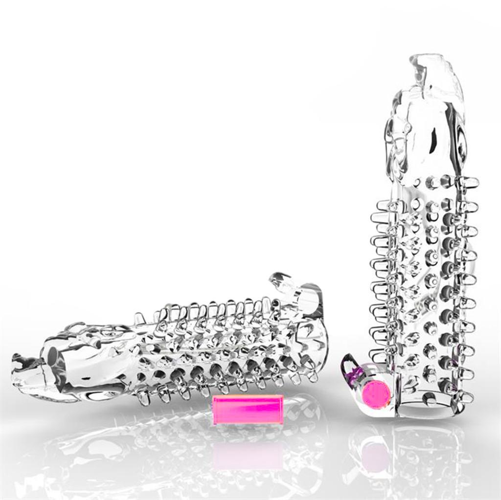 Spike Dotted Ribbed Delay Condom Bump Enhance Thorn Reuseable Vibrate Condom