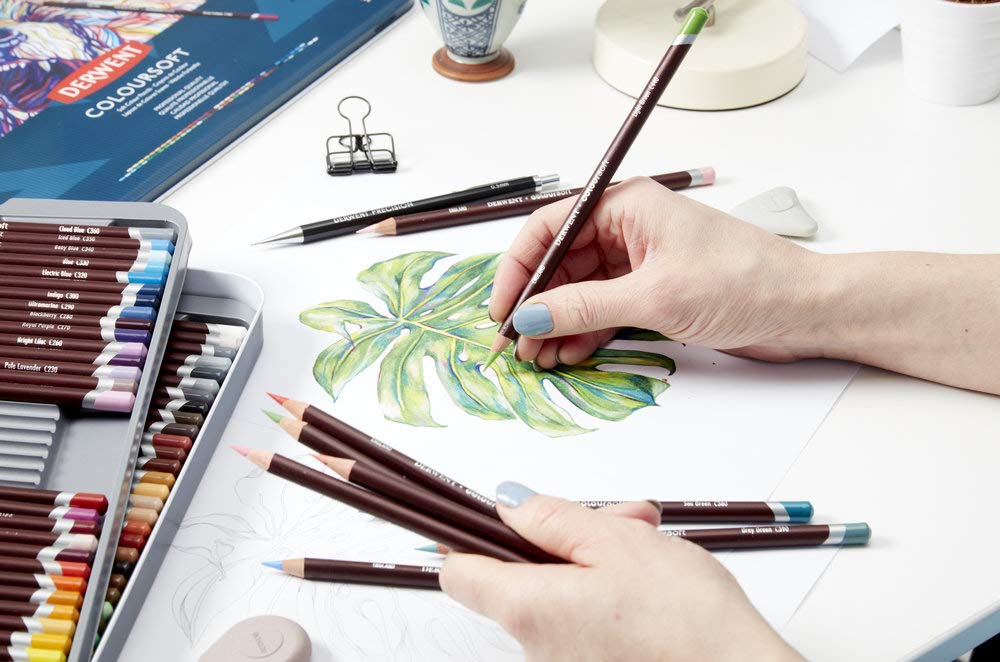 Derwent Coloursoft Coloured 0701029 Pencils, 72-Colour Set,