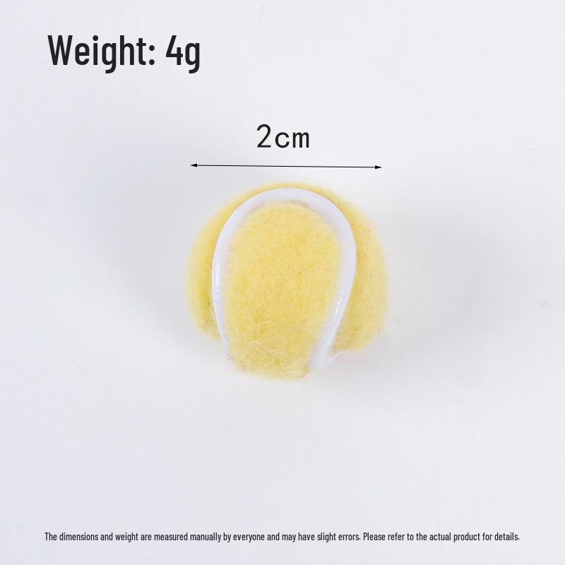 Mini Plush Tennis Ball Keychain - Creative DIY Sports Bag Pendant and Photography Prop
