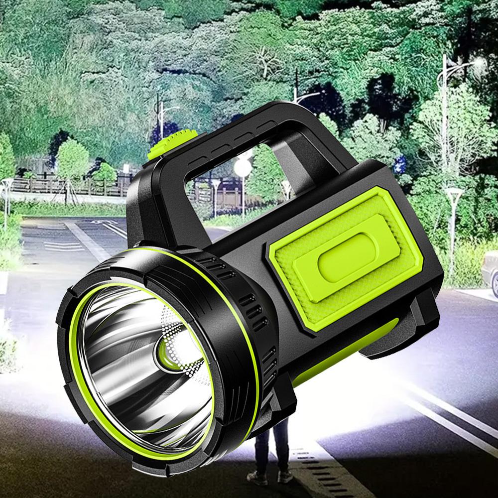 Rechargeable Flashlight Strong Searchlight Led Super Bright Handheld Lighting Night Work Emergency Outdoor Fishing Camping Lamp