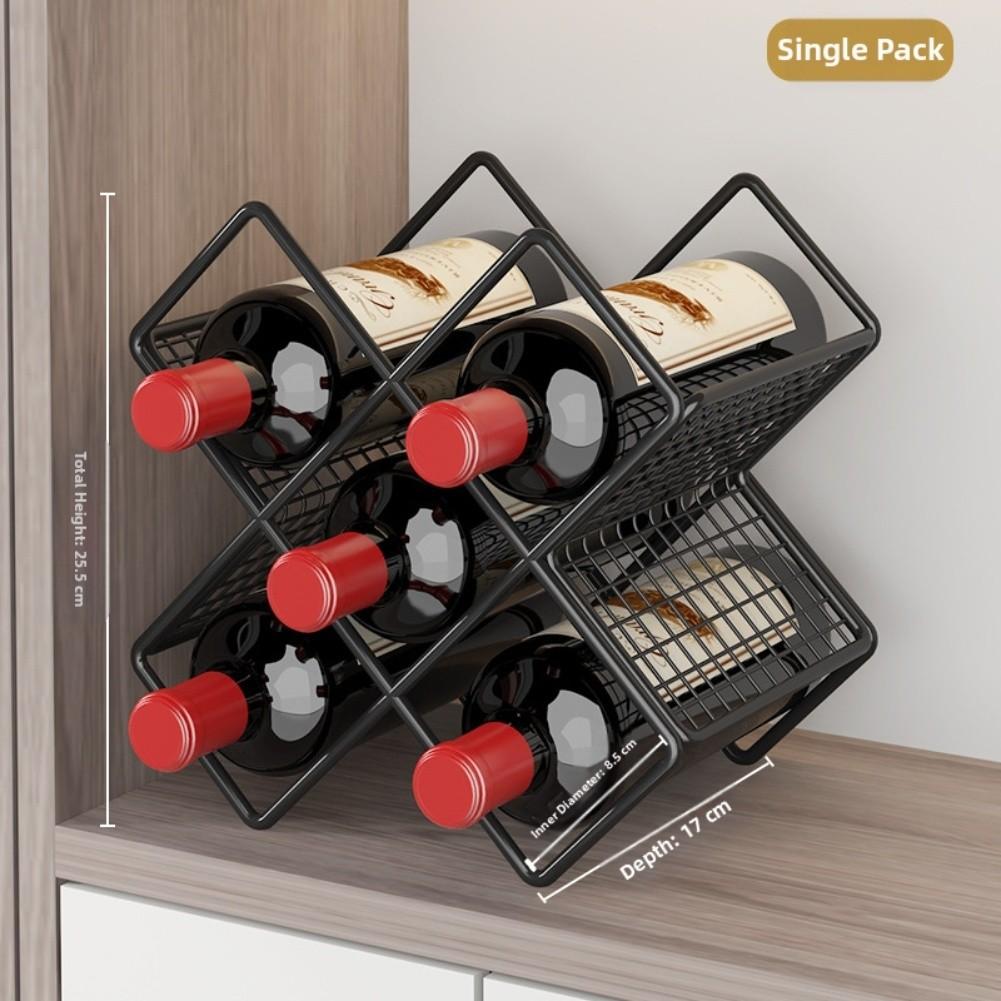 Adaptable Kitchen Needs Desktop Wine Holder Wine Rack Wrought Iron Storage