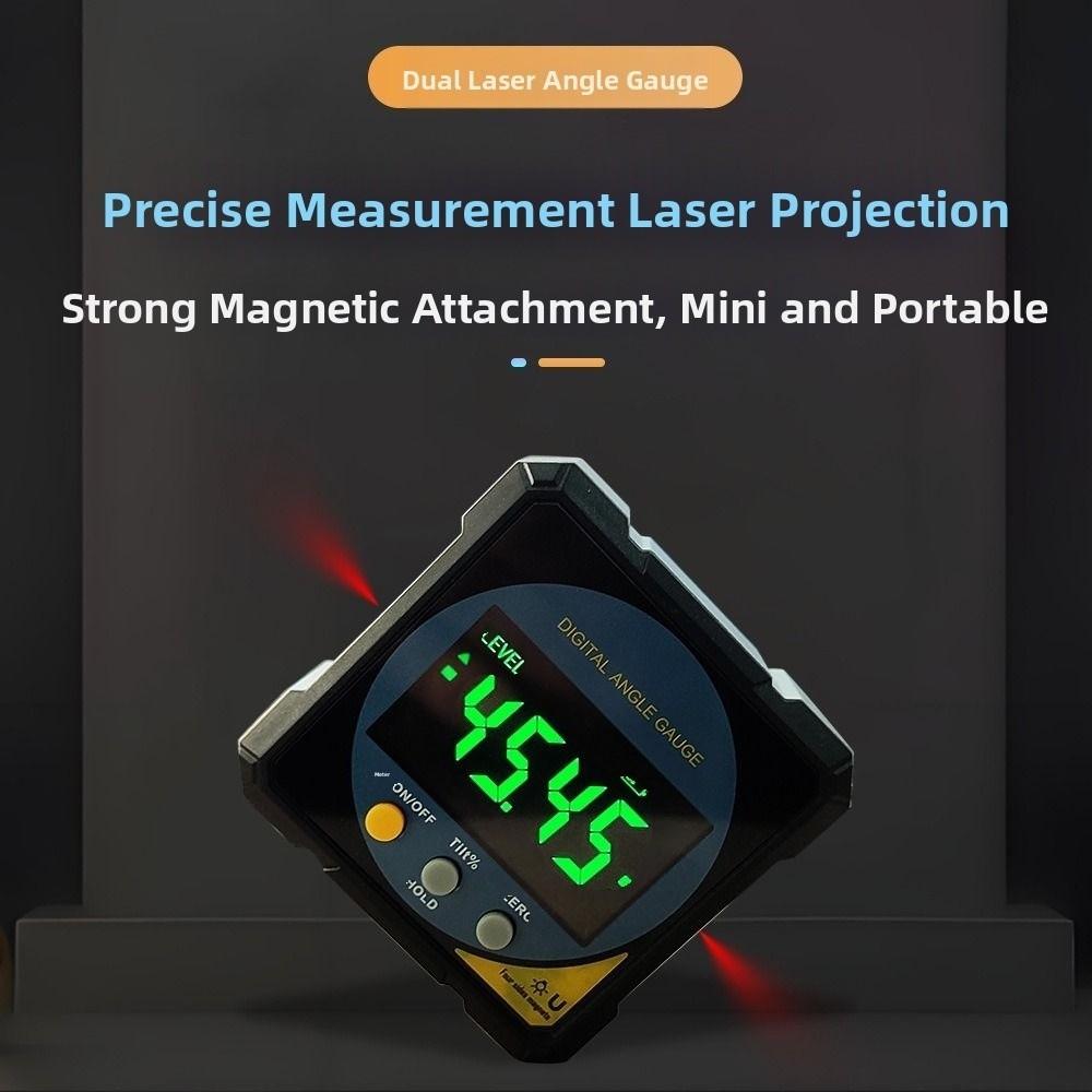 Magnet Tilt Laser  Angle Ruler 4 Sides Magnet Inclinometer Digital Protractor  Woodworking