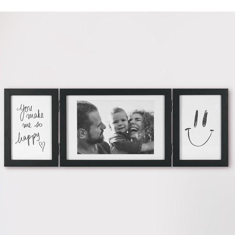 Klappbarer Schreibtisch Triptychon Fotorahmen: 2 6-Zoll & 1 7-Zoll Rahmen - Perfektes Muttertagsgeschenk