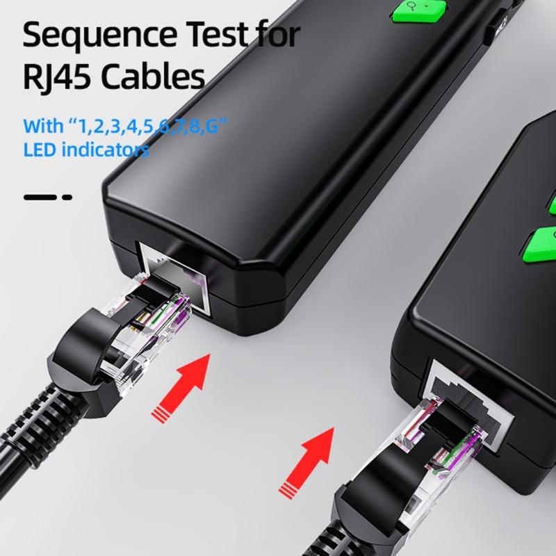 High Accuracy Cable Tester Versatile Line Tester Tracing Device for Ethernet Lines Efficiently Locate & Test Connections