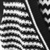 ZANZEA Women V Neck Sleeveless Stitching Striped Cropped Knitted Sweater Vest Waistcoat