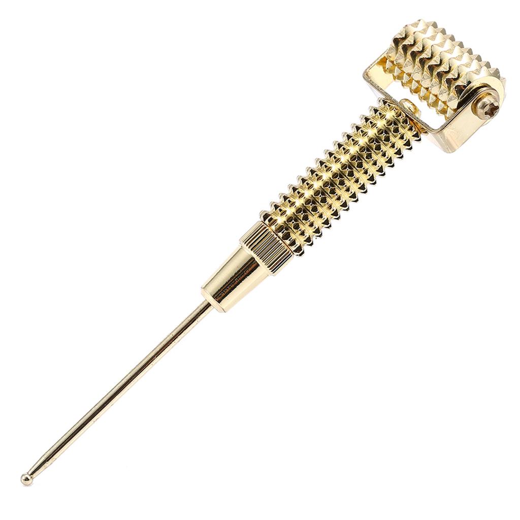 Acupuncture Points Detector Probe Facial Ear Acupoints Spring Needle Massage Roller (Gold)