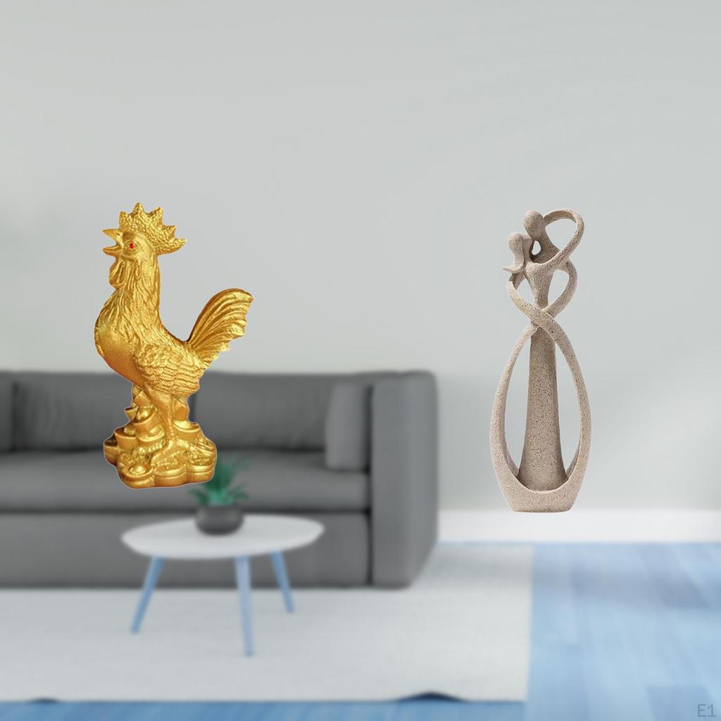 Chicken Figurine Feng Shui Decor Home Decorations Statue Sculpture for Birthday Anniversaries Hotel