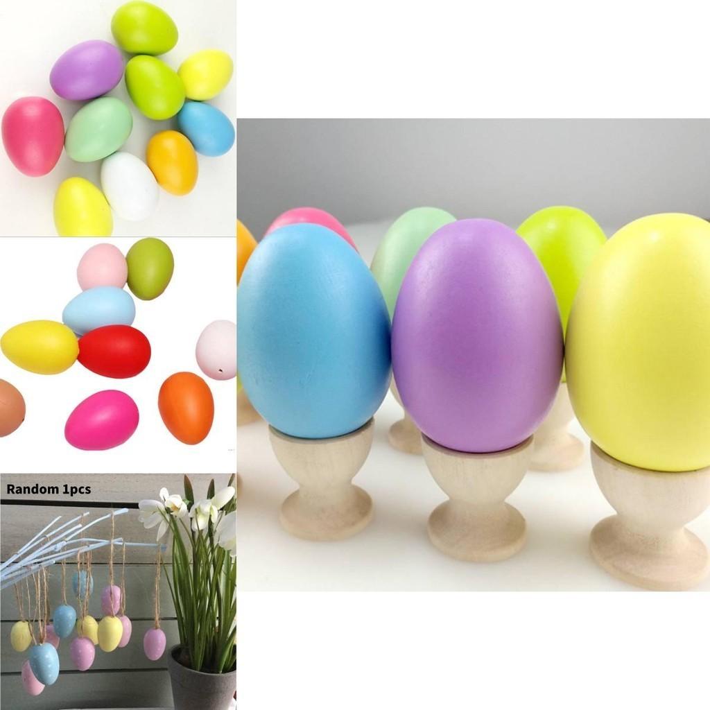 Färgglatt påskäggsskal för heminredning och gör-det-själv-målarleksak 6 cm Plastmaterial
