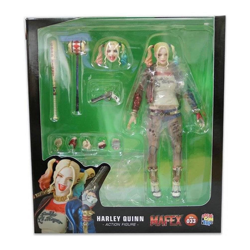 MAFEX HARLEY QUINN Action Figure dipinta "SUICIDE SQUAD" ABS e ATBC-PVC non in scala