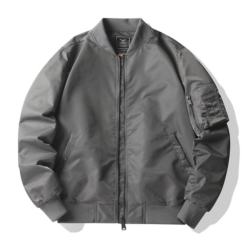 Capispalla Autunno Inverno Giacca Bomber Giacca da Aviatore da Uomo