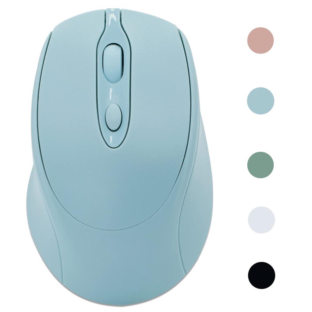 Wonzir Wireless Mouse, Bluetooth 5.2, Quiet, Type-C Rechargeable, 3-Level DPI Switching, 2.4GHz Optical, Compatible with Mac, Windows, Android, iOS,