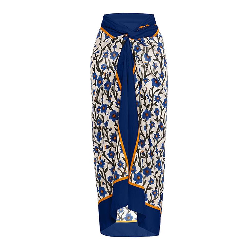 

Женское праздничное платье-миди с цветочным принтом и завязками One Size