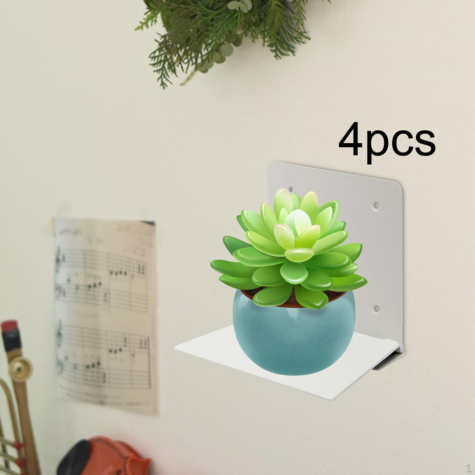 

4 шт. плавающие книжные полки, органайзеры для книг, сверхмощные невидимые держатели для книг, настенные полки белый