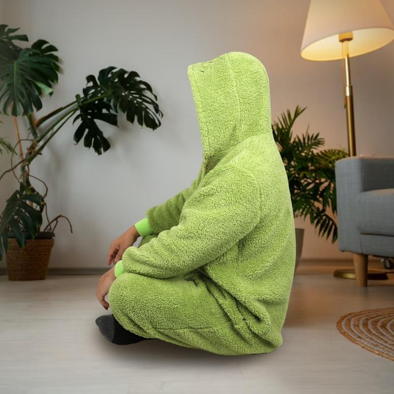 Christmas Green Hair Monster Family Christmas Parent-Child Set Pajamas Grinch Clothing Living