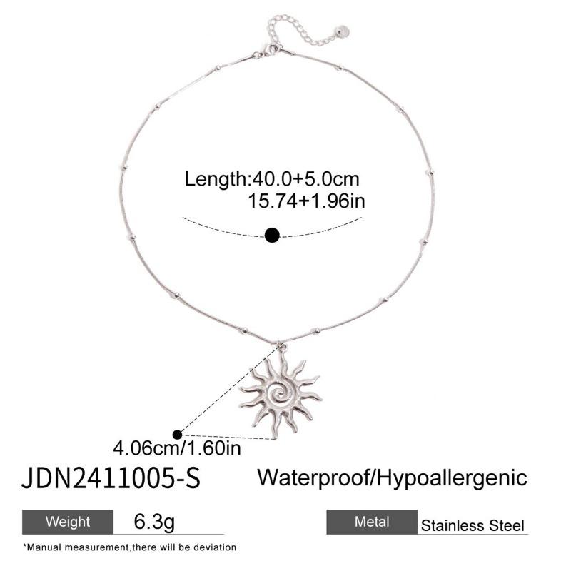 

Stainless Steel Vacation Accessories - Titanium Steel Necklace - Luxurious and High-end Collar Chain Pendant for Necklaces - Women s Accessory JDN2411005-S