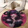 1pc Gothic Devil Girl Round Carpet Anime Design Office Chair Mat, Anti Slip Rug for Home Decor, Living Room, Bedroom, Game Room, Festival Gift