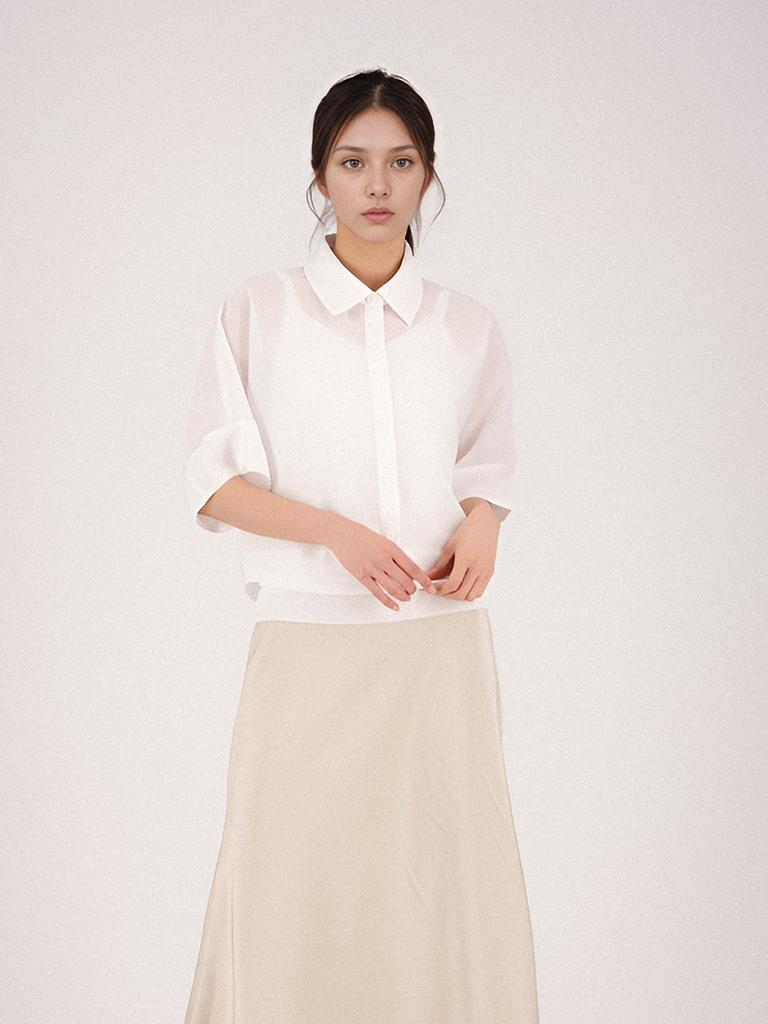 ACUD See Through Cropped Shirt _Black