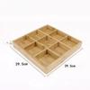Ningzhao Wooden 9-Compartment Square Serving Tray