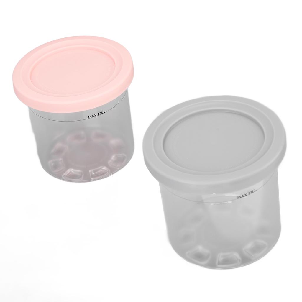 2PCS Ice Crm Pints Cup 600ml Ice Crm Container Storage Jar for   NC299AMZ NC300s