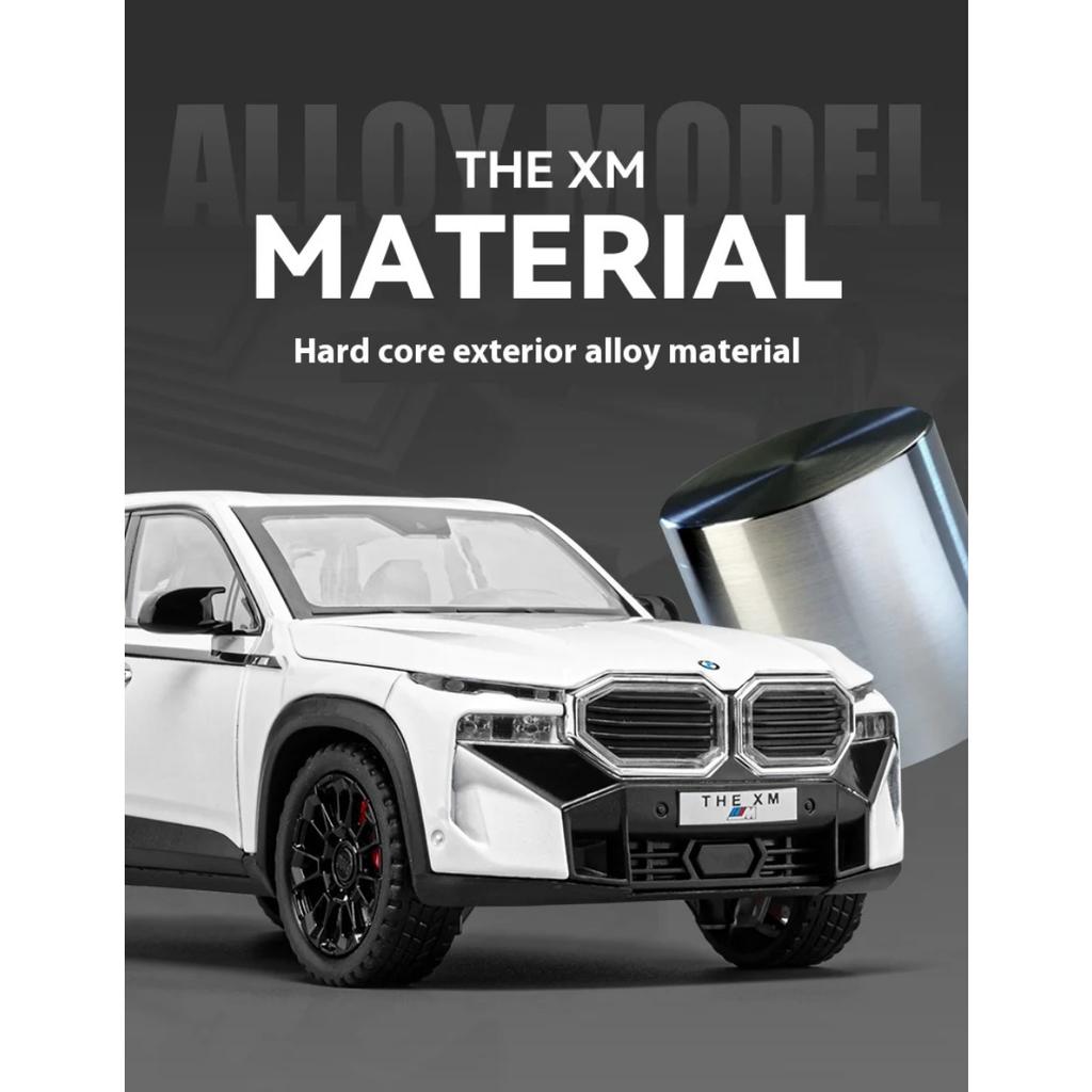 1/24 Maßstab Simulation BMW XM Legierung Automodell Metall Die Cast Ornament Sound Licht Kinderspielzeug Automodell Geburtstagsgeschenk für Jungen