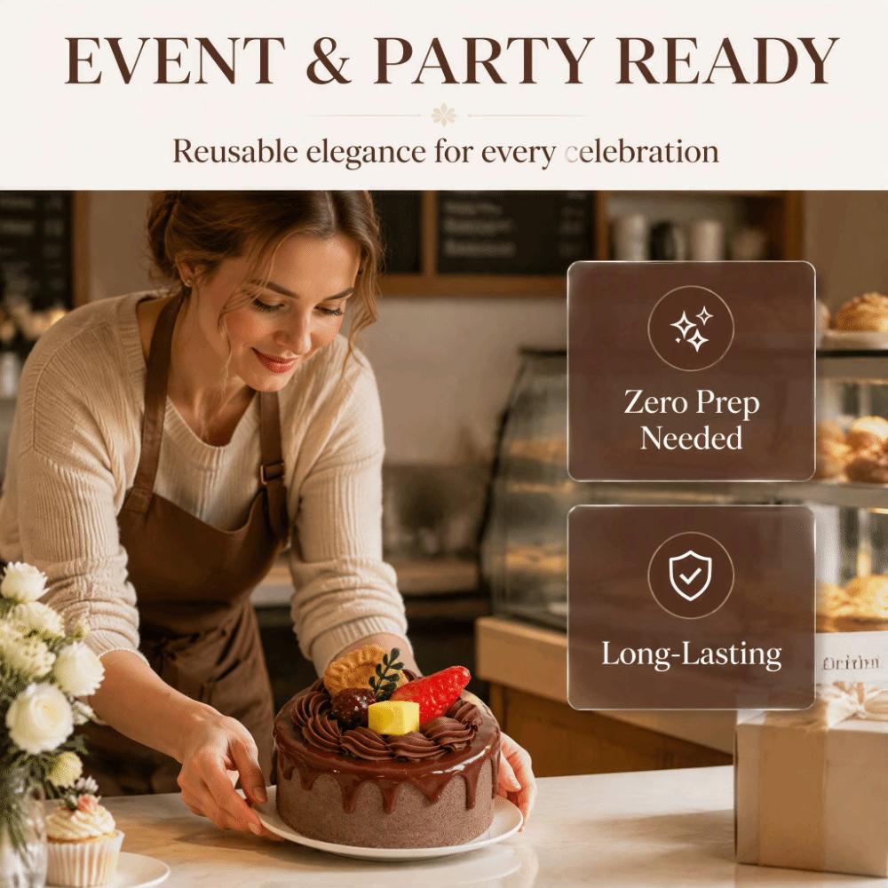 Chocolate Brown Fake Cake Model Artificial Faux Food Model  Dessert Display Decoration