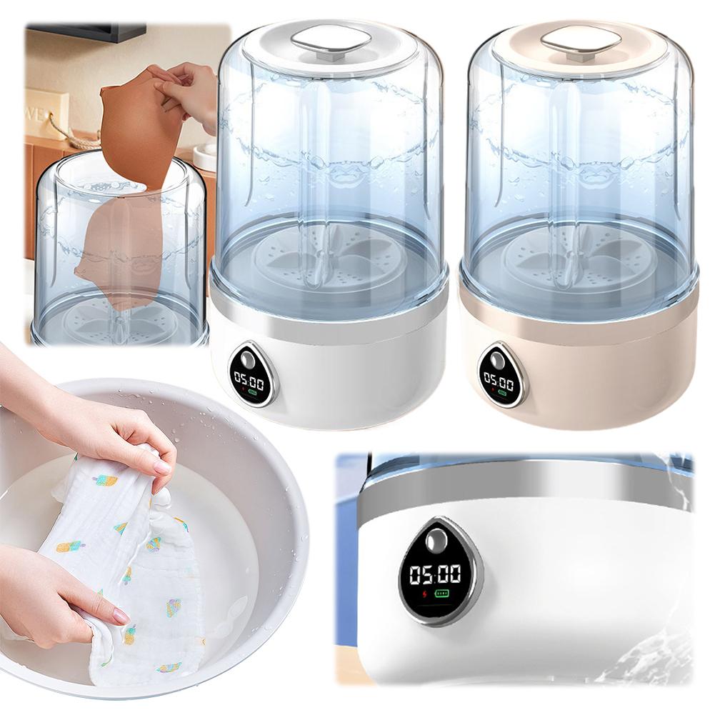 Cordless Electric Washing Machine Portable Mini Washing Machine USB Rechargeable Mini Washer for Underwear Baby Clothes Socks