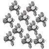 Lot de 10 broches décoratives en forme d'abeille, polyvalentes, pour vêtements, chaussures, sacs, cheveux