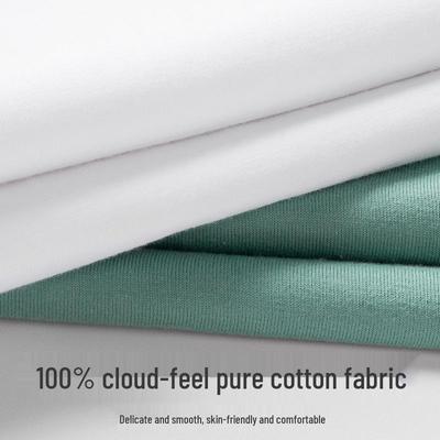 230g Medium Weight Summer Pure Cotton Unisex Short Sleeve Seamless T-Shirt