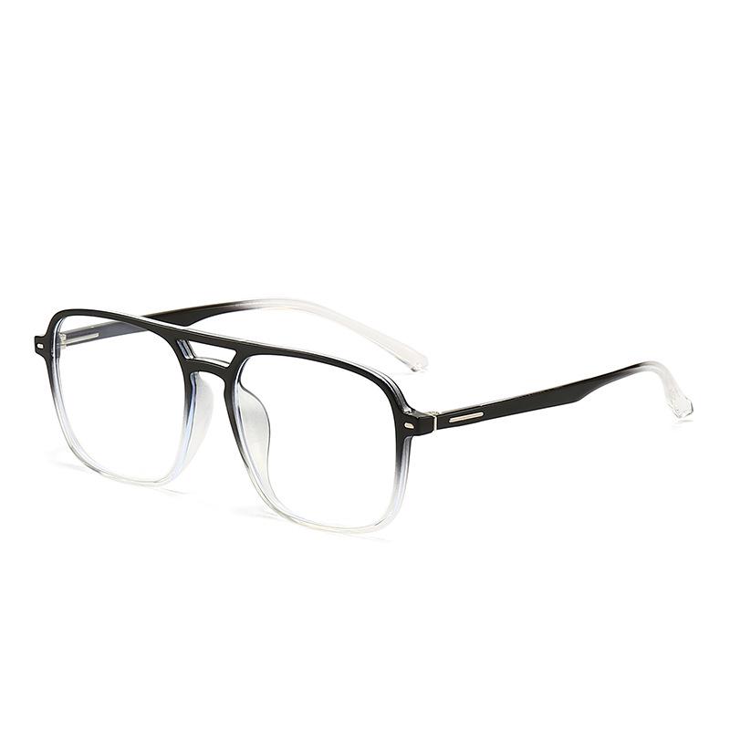 Stylish Anti-Blue Light Glasses: Women's Simple Korean TR90 Double Bridge with Myopia Prescription