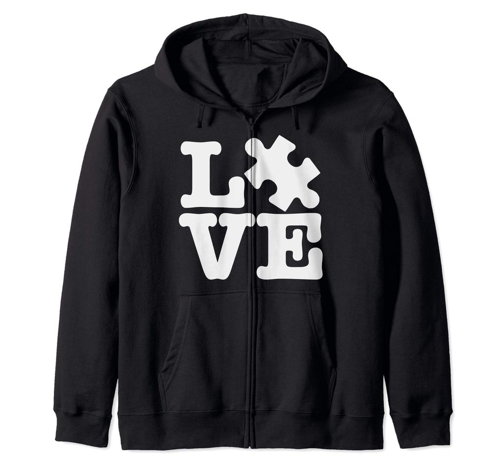 Love for Autism Autism Awareness Gift Zip Hoodie