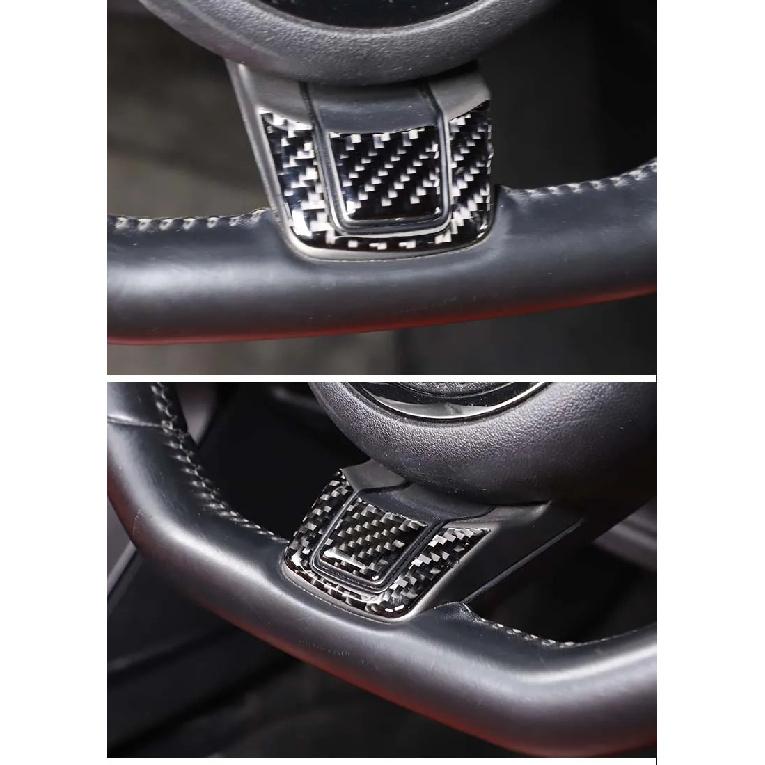 For Jaguar F-TYPE 2013-2022 Soft Carbon Fiber Car Steering Wheel Decorative Sticker Car Interior Accessories