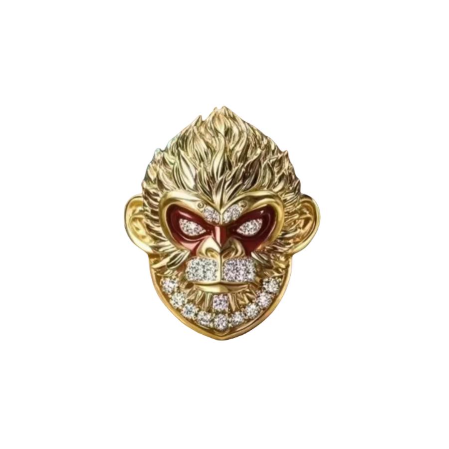 Black Myth Wukong Retro Monkey King Brooch: Unique and Bold Jewelry