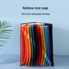 Rainbow 12-Page Accordion File Folder with String Closure - New Office Document Organizer